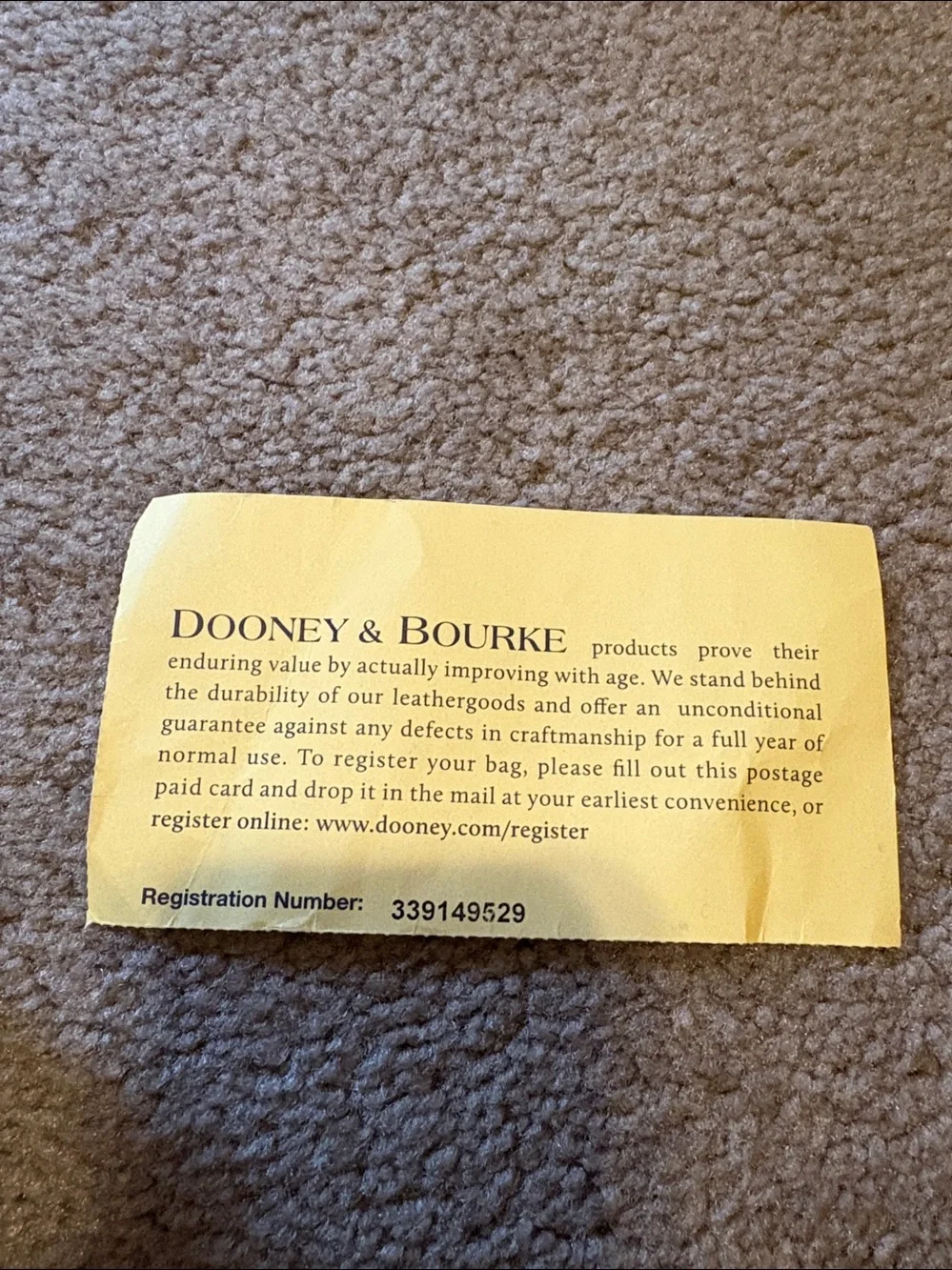 Dooney & Bourke Gray Canvas Logo Tote with Black Trim